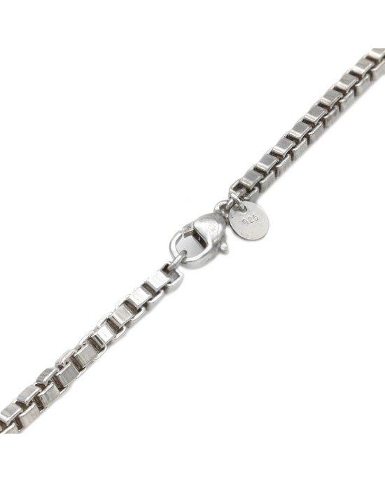 Venetian Box Chain Necklace in Sterling Silver